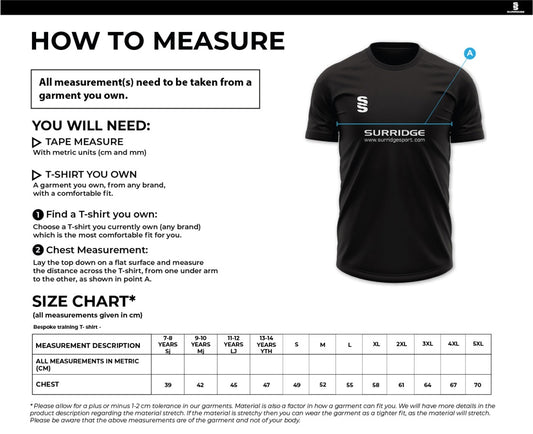 Surridge Black Impact Training T-Shirt