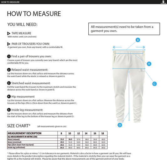 Surridge White Cricket Trousers