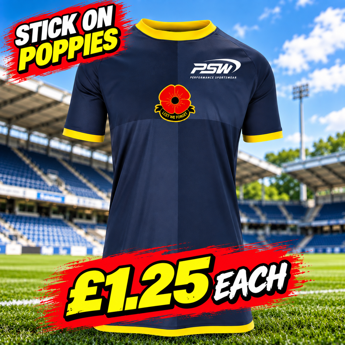 Stick on Poppies