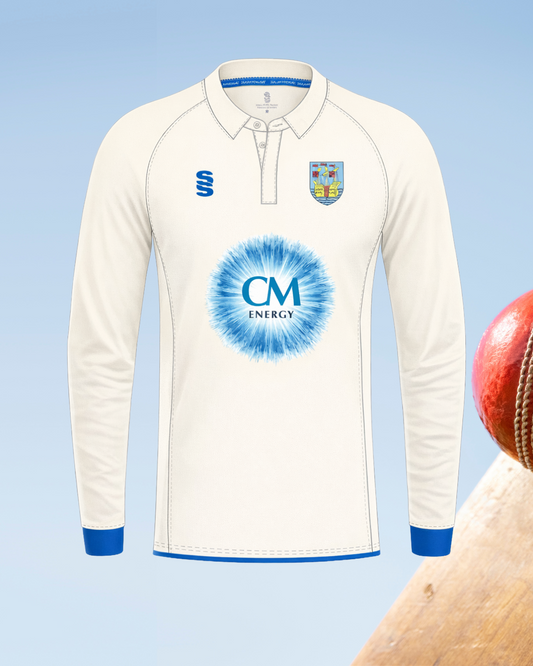 Surridge White Long Sleeve Cricket Top